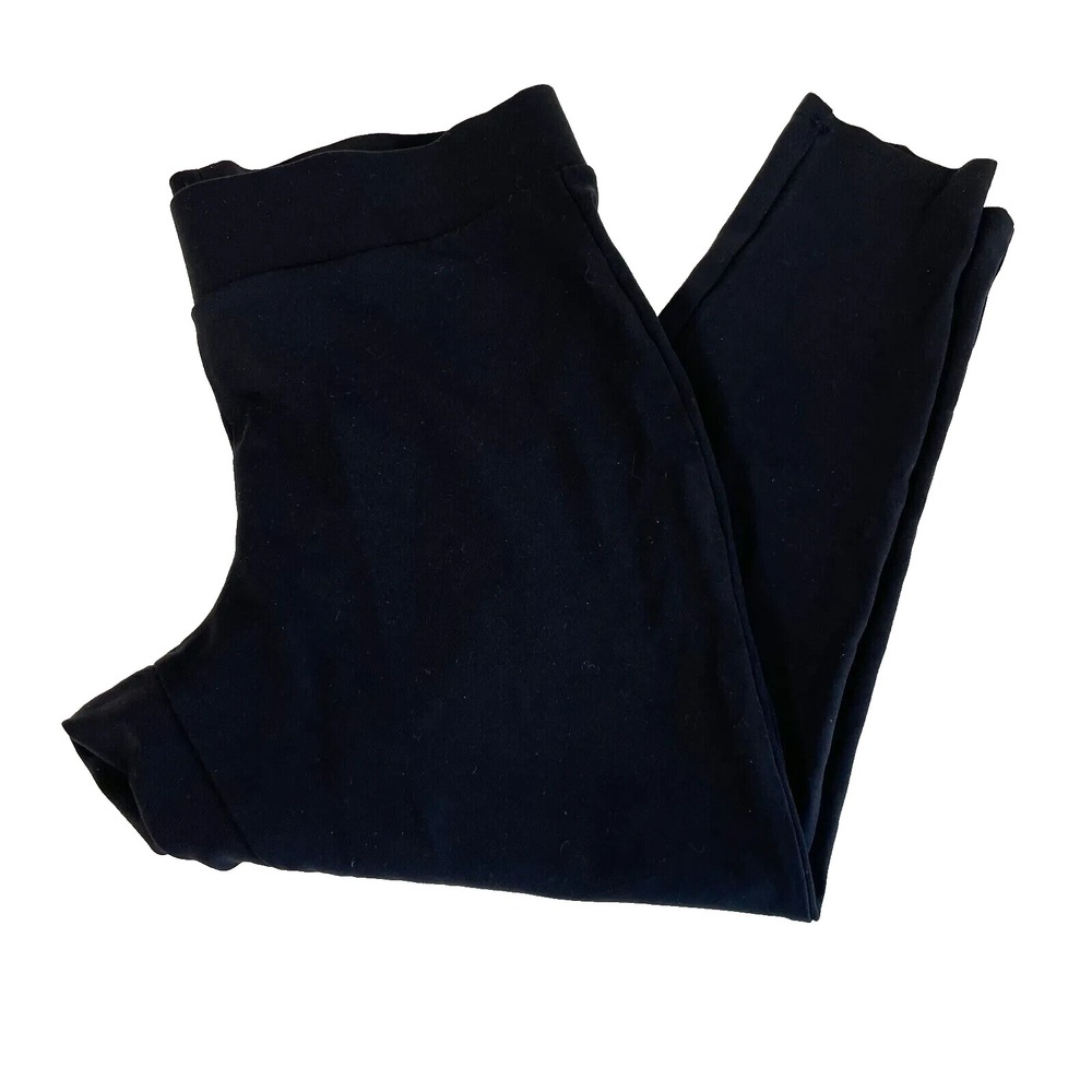 Torrid Platinum Ponte Crop Leggings Womens Plus Size 0 Black High‎ Waist Stretch